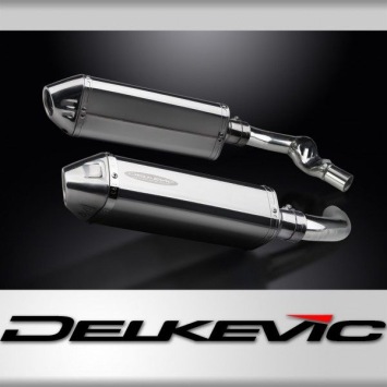 Delkevic slip-on kit Tri-Oval RVS 320mm zonder e-keur - CBR1000F (1987-1999)