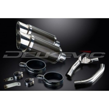 Delkevic slip-on kit Round Carbon 200mm zonder e-keur - CBR1000F (1987-1999)