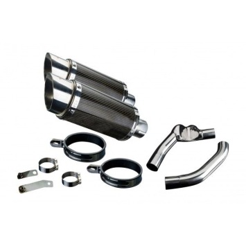 Delkevic slip-on kit Round Carbon 200mm zonder e-keur - CBR1000F (1987-1999)