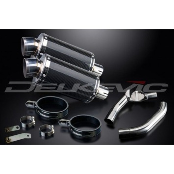 Delkevic slip-on kit Oval Carbon 225mm zonder e-keur - CBR1000F (1987-1999)