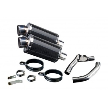 Delkevic slip-on kit Oval Carbon 225mm zonder e-keur - CBR1000F (1987-1999)