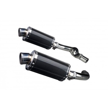 Delkevic slip-on kit Oval Carbon 225mm zonder e-keur - CBR1000F (1987-1999)