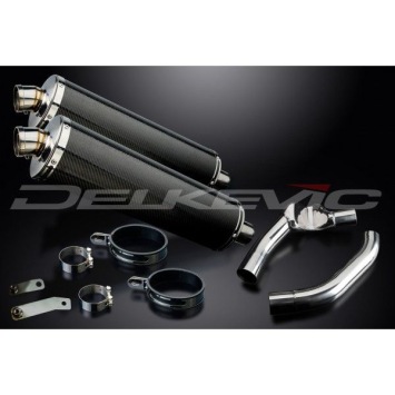 Delkevic slip-on kit Oval Carbon 450mm zonder e-keur - CBR1000F (1987-1999)