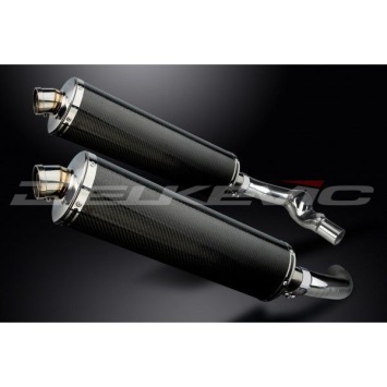 Delkevic slip-on kit Oval Carbon 450mm zonder e-keur - CBR1000F (1987-1999)