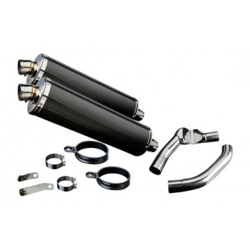 Delkevic slip-on kit Oval Carbon 450mm zonder e-keur - CBR1000F (1987-1999)