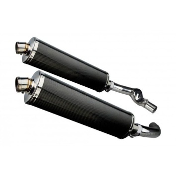 Delkevic slip-on kit Oval Carbon 450mm zonder e-keur - CBR1000F (1987-1999)