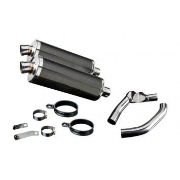 Delkevic slip-on kit Oval Carbon 350mm zonder e-keur - CBR1000F (1987-1999)