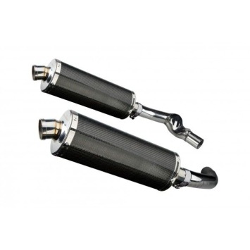 Delkevic slip-on kit Oval Carbon 350mm zonder e-keur - CBR1000F (1987-1999)