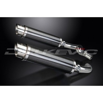 Delkevic slip-on kit Round Carbon 350mm zonder e-keur - CBR1000F (1987-1999)