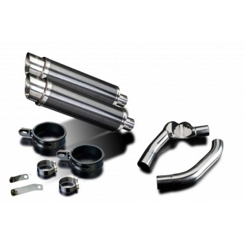 Delkevic slip-on kit Round Carbon 350mm zonder e-keur - CBR1000F (1987-1999)