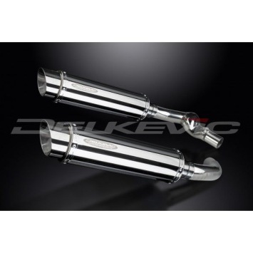 Delkevic slip-on kit Round RVS 350mm zonder e-keur - CBR1000F (1987-1999)