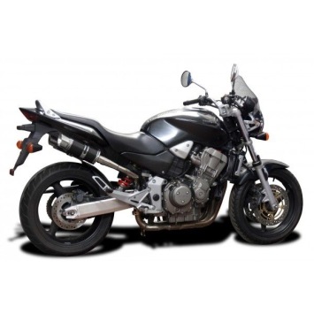Delkevic slip-on kit Round Carbon 200mm zonder e-keur - CB900F HORNET (2001-2009)