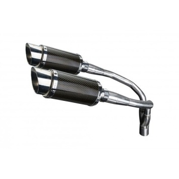 Delkevic slip-on kit Round Carbon 200mm zonder e-keur - CB900F HORNET (2001-2009)