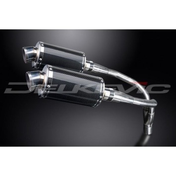 Delkevic slip-on kit Oval Carbon 450mm zonder e-keur - CB900F HORNET (2001-2009)