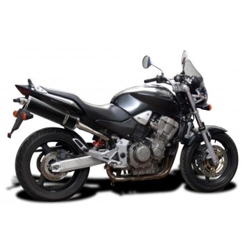 Delkevic slip-on kit Oval Carbon 450mm zonder e-keur - CB900F HORNET (2001-2009)