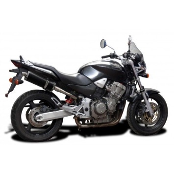 Delkevic slip-on kit Oval Carbon 350mm zonder e-keur - CB900F HORNET (2001-2009)