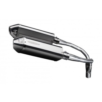 Delkevic slip-on kit Tri-Oval RVS 320mm zonder e-keur - CB900F HORNET (2001-2009)