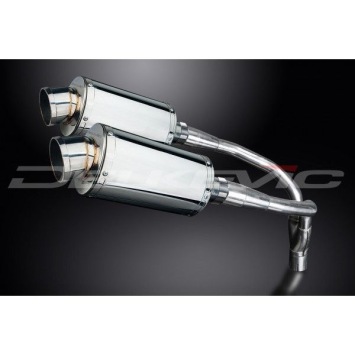 Delkevic slip-on kit Oval RVS 225mm zonder e-keur - CB900F HORNET (2001-2009)