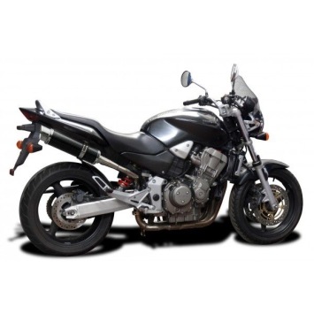 Delkevic slip-on kit Round Carbon 350mm zonder e-keur - CB900F HORNET (2001-2009)