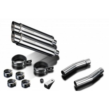 Delkevic slip-on kit Round RVS 350mm zonder e-keur - CB500T (1975-1976)