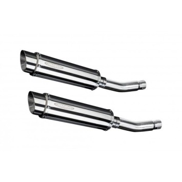 Delkevic slip-on kit Round RVS 350mm zonder e-keur - CB500T (1975-1976)