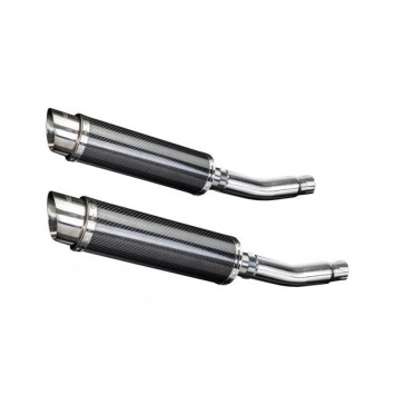 Delkevic slip-on kit Round Carbon 350mm zonder e-keur - CB500T (1975-1976)