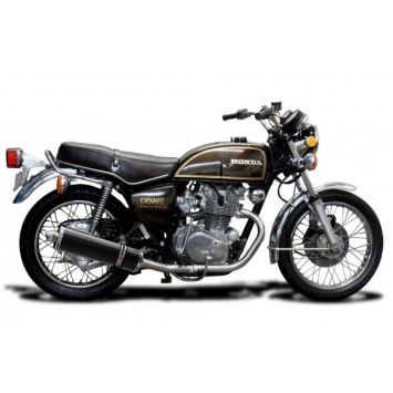 Delkevic slip-on kit Oval Carbon 450mm zonder e-keur - CB500T (1975-1976)