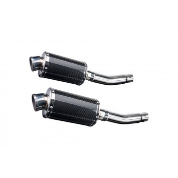 Delkevic slip-on kit Oval Carbon 450mm zonder e-keur - CB500T (1975-1976)