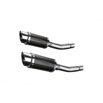 Delkevic slip-on kit Round Carbon 200mm zonder e-keur - CB500T (1975-1976)