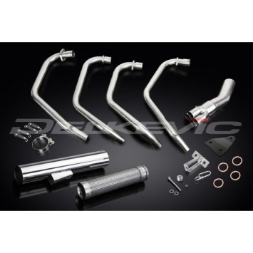 Delkevic volledig systeem Short Straight RVS 350mm zonder e-keur - CB750F1 (1975-1976)