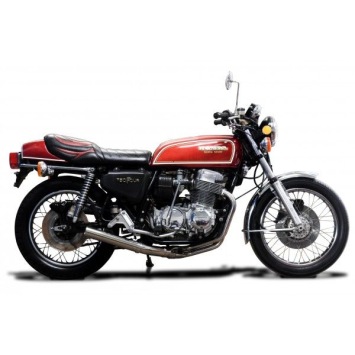 Delkevic volledig systeem Short Straight RVS 350mm zonder e-keur - CB750F1 (1975-1976)