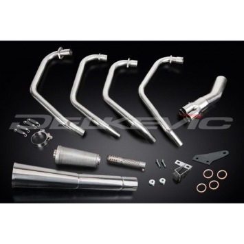 Delkevic volledig systeem Megaphone RVS 550mm zonder e-keur - CB750F2 (1977-1978)