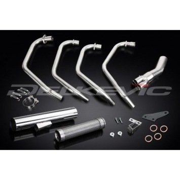 Delkevic volledig systeem Short Straight RVS 350mm zonder e-keur - CB750F2 (1977-1978)