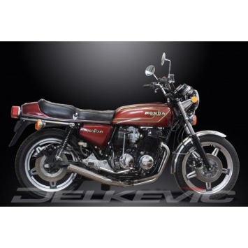 Delkevic volledig systeem Short Straight RVS 350mm zonder e-keur - CB750F2 (1977-1978)