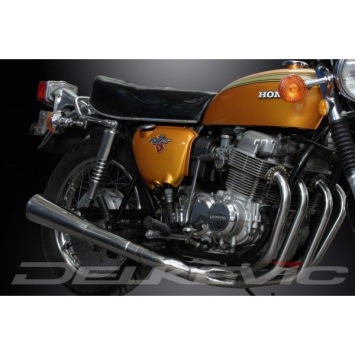Delkevic volledig systeem Megaphone RVS 550mm zonder e-keur - CB750 (K) SOHC (1969-1976)