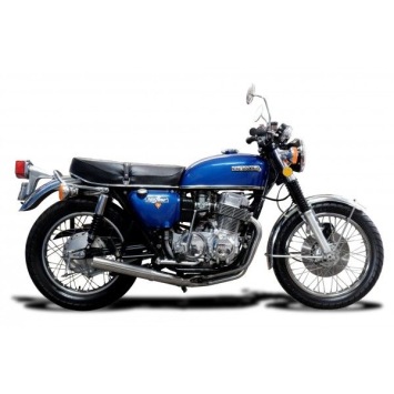 Delkevic volledig systeem Short Straight RVS 350mm zonder e-keur - CB750 (K) SOHC (1969-1976)