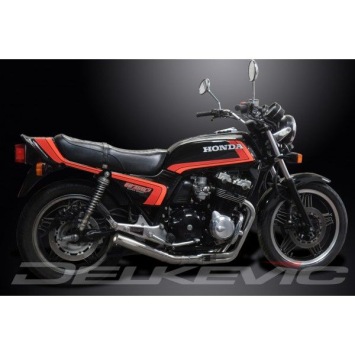 Delkevic volledig systeem Short Straight RVS 350mm zonder e-keur - CB750K DOHC (1978-1983)