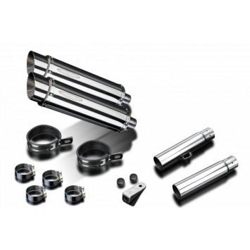 Delkevic slip-on kit Round RVS 350mm zonder e-keur - CB450K3-K7 (1970-1974)