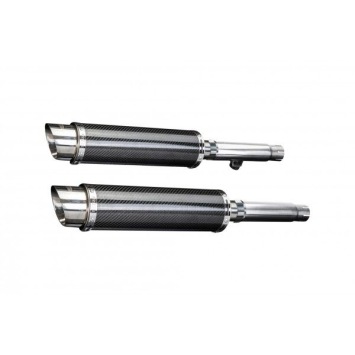 Delkevic slip-on kit Round Carbon 350mm zonder e-keur - CB450K3-K7 (1970-1974)