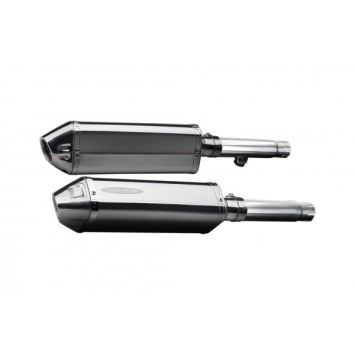 Delkevic slip-on kit Tri-Oval RVS 320mm zonder e-keur - CB450K3-K7 (1970-1974)