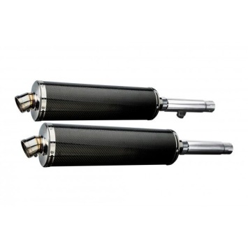 Delkevic slip-on kit Oval Carbon 450mm zonder e-keur - CB450K3-K7 (1970-1974)