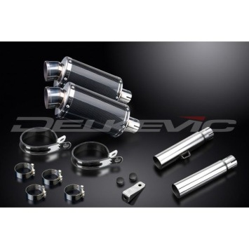 Delkevic slip-on kit Oval Carbon 450mm zonder e-keur - CB450K3-K7 (1970-1974)