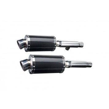 Delkevic slip-on kit Oval Carbon 450mm zonder e-keur - CB450K3-K7 (1970-1974)