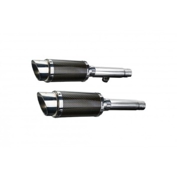 Delkevic slip-on kit Round Carbon 200mm zonder e-keur - CB450K3-K7 (1970-1974)