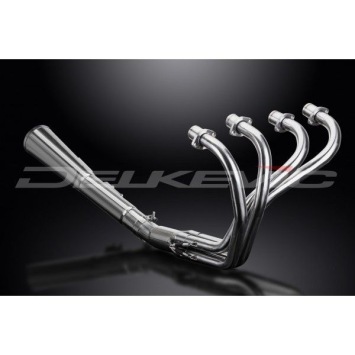 Delkevic volledig systeem Megaphone RVS 550mm zonder e-keur - CB350F CB350 FOUR (1972-1974)