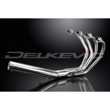 Delkevic volledig systeem Short Straight RVS 350mm zonder e-keur - CB350F CB350 FOUR (1972-1974)