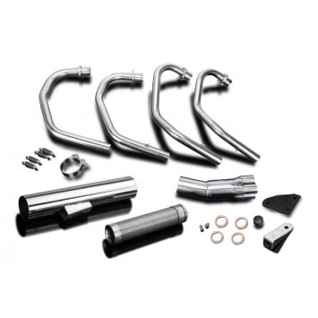 Delkevic volledig systeem Short Straight RVS 350mm zonder e-keur - CB350F CB350 FOUR (1972-1974)