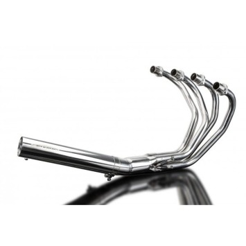 Delkevic volledig systeem Short Straight RVS 350mm zonder e-keur - CB350F CB350 FOUR (1972-1974)
