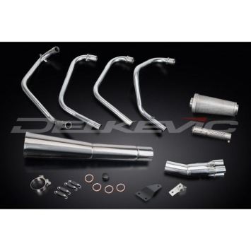 Delkevic volledig systeem Megaphone RVS 550mm zonder e-keur - CB500FOUR (1971-1973)