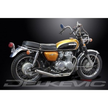 Delkevic volledig systeem Short Straight RVS 350mm zonder e-keur - CB500FOUR (1971-1973)